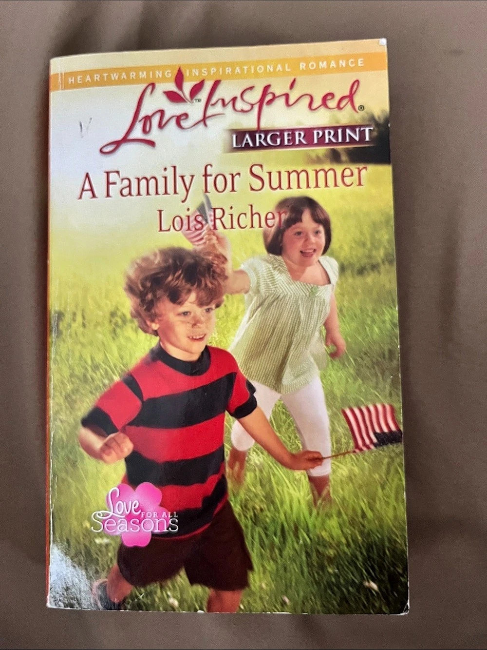Love Inspired A Family for Summer Larger Print Paperback Romance Novel